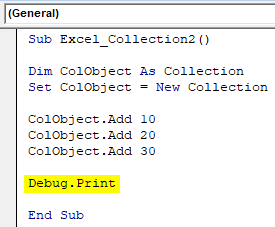 Use Debug print Example 2-5