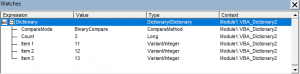 Vba excel dictionary сортировка