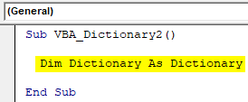 VBA Dictionary Example 1-5
