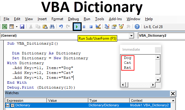 VBA Dictionary