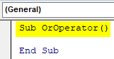 VBA Operator Example 5.1
