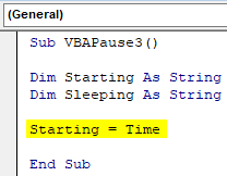VBA Pause Example 3.4