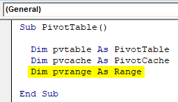 VBA Pivot Table Example 1-3
