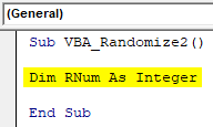 VBA Randomize Example 2-2