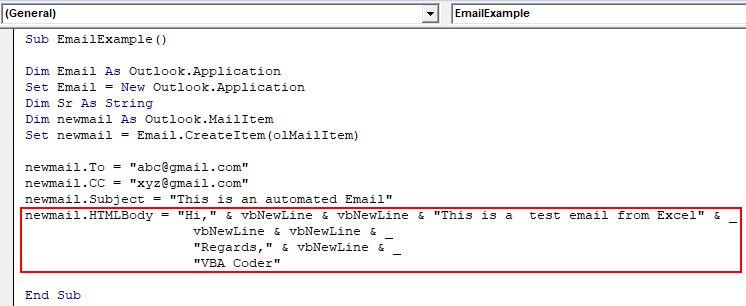 microsoft excel vba send email with spreadsheet