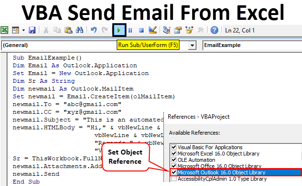 vba send email smtp