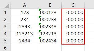 Default Time Format Example 2-9