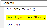 VBA Text Function Example 1.2
