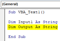 VBA Text Function Example 1.3
