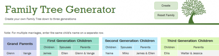 Family Tree in Excel | Creating a Family Tree Template in Excel