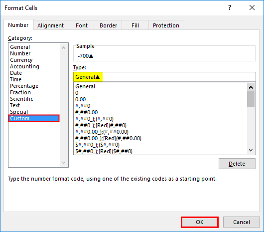 formatage personnalisé des nombres 1.3