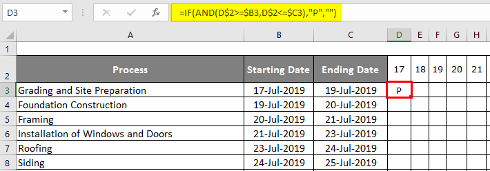 Excel Project Management Template 1-5