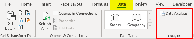 Analysis ToolPak Add-In method 2-6