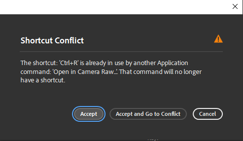 Shortcut Conflict