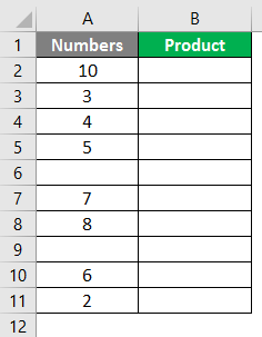 PRODUCT Function in Excel 2-1