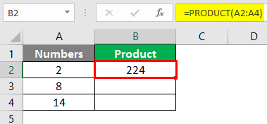 product function in excel 1-4