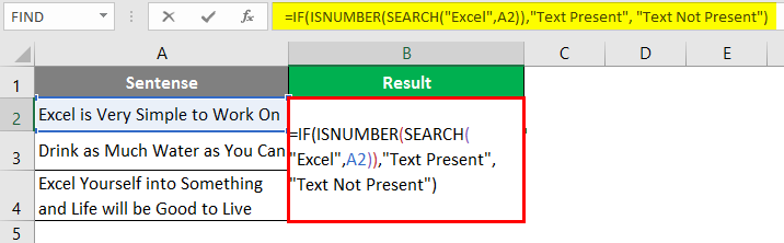 How To Search For Text In Excel Formula