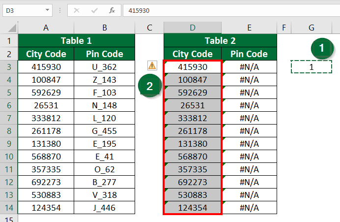 VLOOKUP For Text-Example 1-3