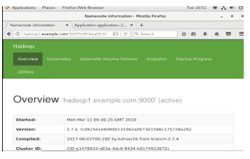 Accessing Hadoop online interface at port