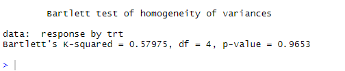 Bartlett test