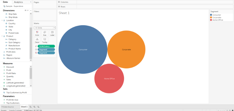 bubble chart option