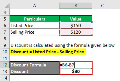 Discount Formula | Calculator (Examples with Excel Template)