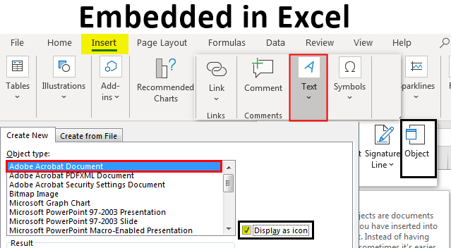 Embedded in Excel