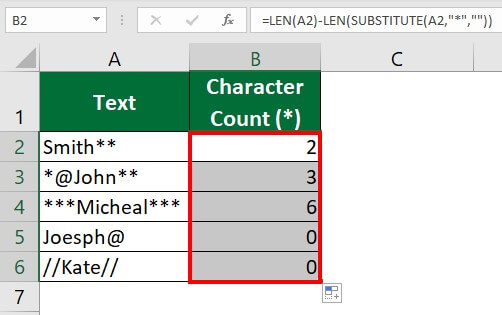 Count Characters in Excel-Example 4 Step 3-2