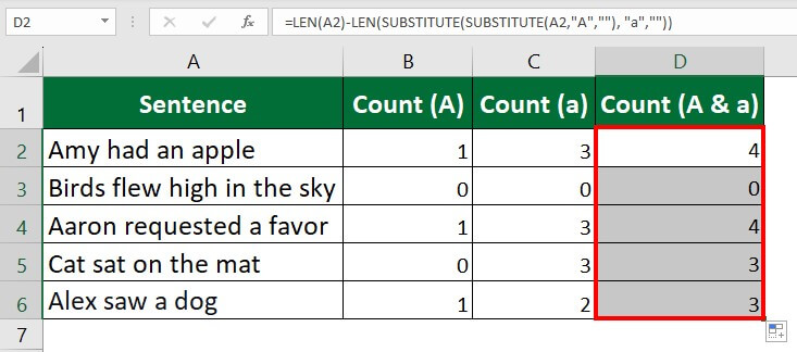 How to count characters in Microsoft Excel