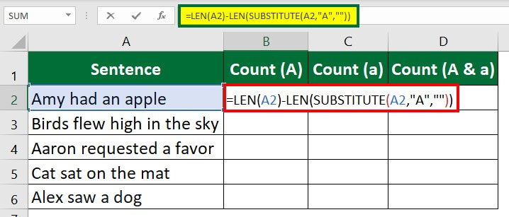 Count Characters in Excel-Example 5 Step 3