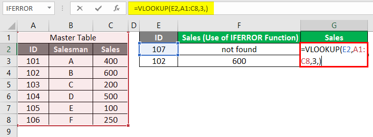 IFERROR Function with Vlookup Function-4