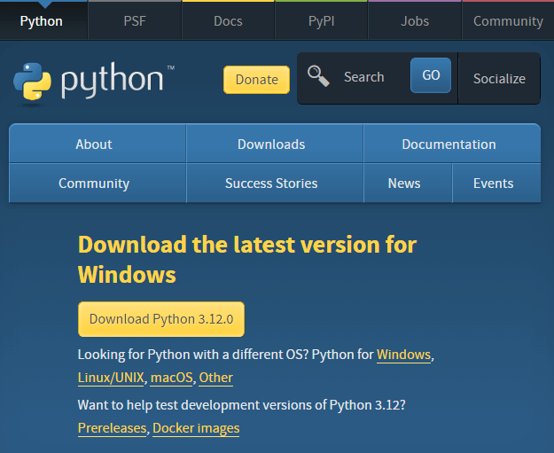 Install Python 1 