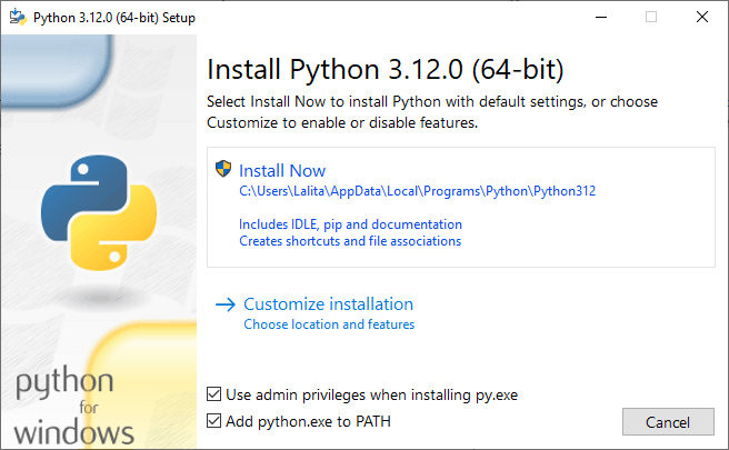 Install Python 3