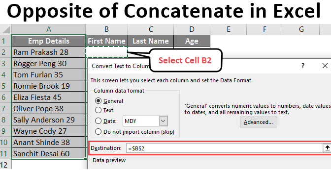 Opposite Of Concatenate In Excel Examples To Reverse Concatenate