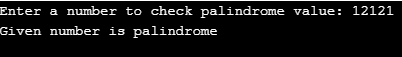 Palindrome in C Program Example 1-1
