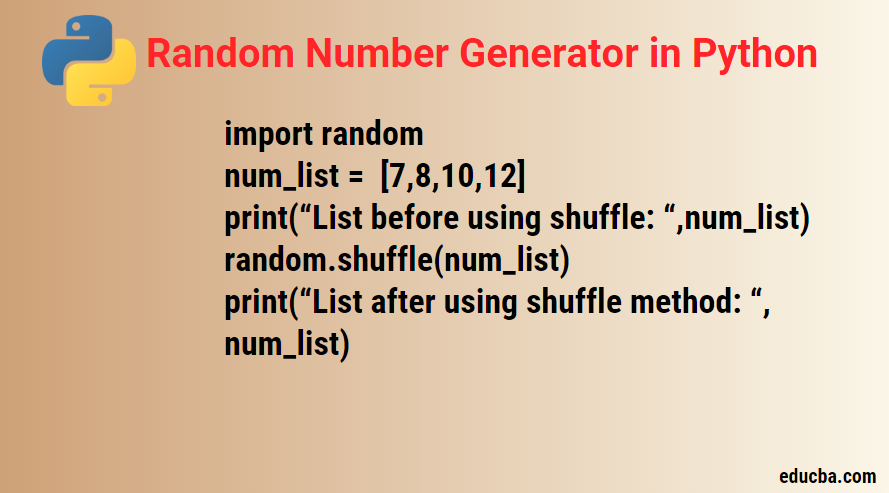 Random Number Generator In Python | Examples Of Random Number