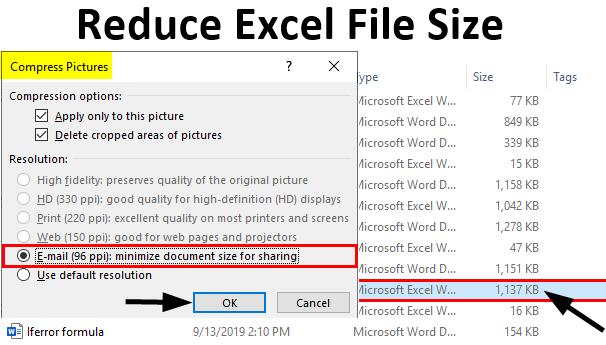 Reduce Excel File Size