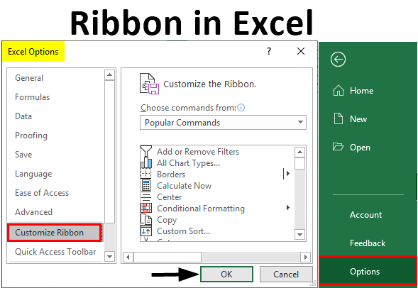 ms excel ribbon