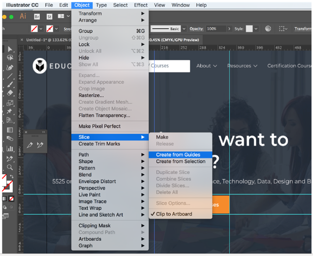 Slice Tool in Illustrator | Tutorials on How to Use the Slice Tool in