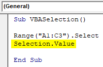 VBA Selection Example 1-4