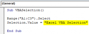VBA Selection | How to Use VBA to Select an Excel Range with Examples?