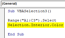 VBA Selection Example 3-3