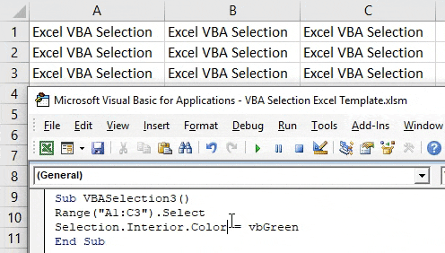 VBA Selection Example 3-5
