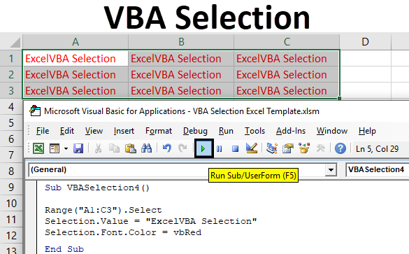 Excel Vba Selected Cell Range