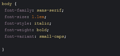 Font Sizing and Styles