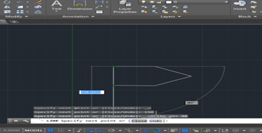 close the image in lines cad