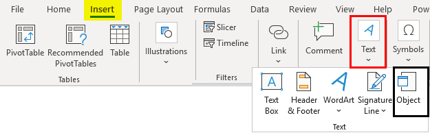 Embedded Chart In Excel Definition