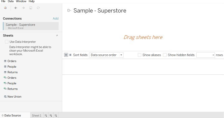 open super store excel file