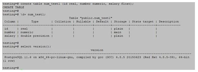 PostgreSQL Data Types