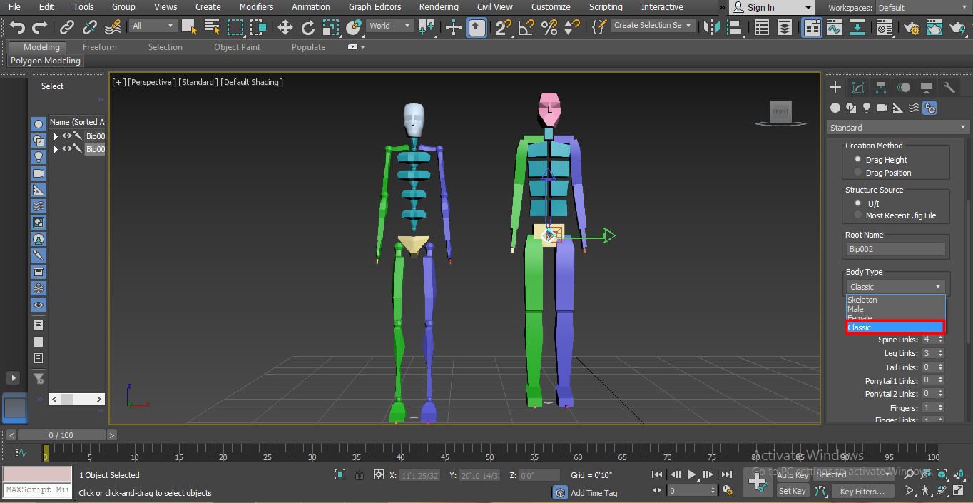 Biped in 3ds Max | Animating and Rigging Character Model using Biped